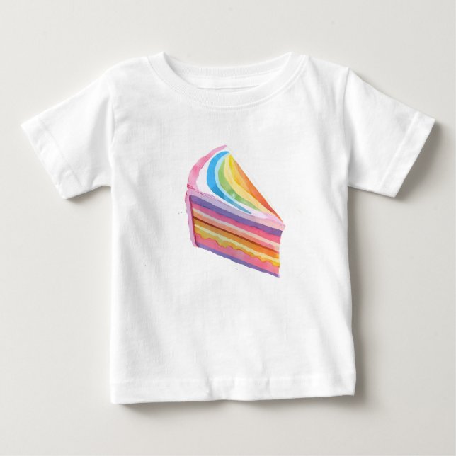 Glatt regnbågskaka t shirt (Framsida)