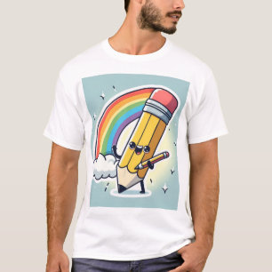 Glatt regnbågsruta t shirt
