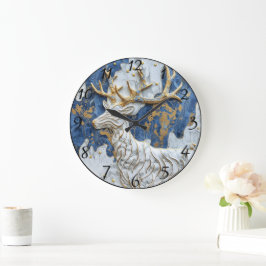 Glatt Reindeer Helgdag Magic Stor Klocka