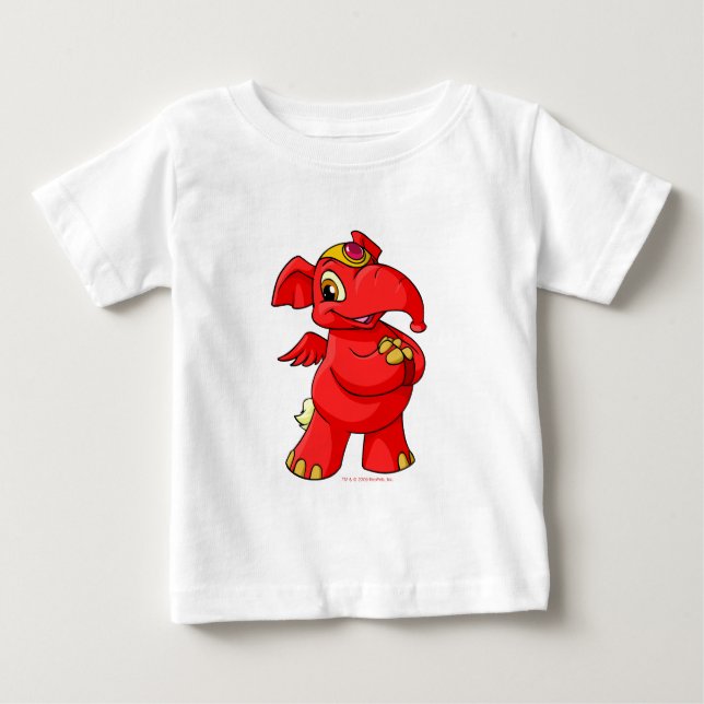 Glatt röda Elephante Tee Shirt (Framsida)