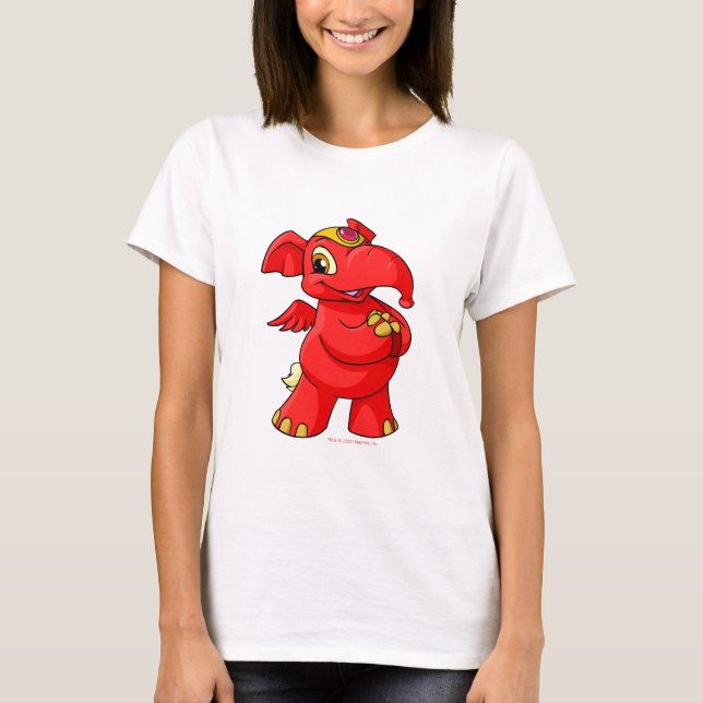 Glatt röda Elephante Tee Shirt (Framsida)