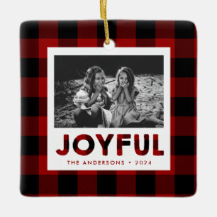 Glatt rödbuffalo-prylat keramiskt ornament