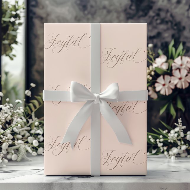 Glatt  Rosa Färg F8E3DA Wrapping Papper Presentpapper (Joyful Blush Pink Color F8E3DA Wrapping Paper)