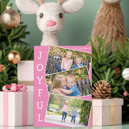 Glatt Rosa Kids Photo Cute jul-Magnet-kort