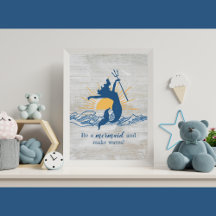 Glatt Sjöjungfru - inspirationell Poster