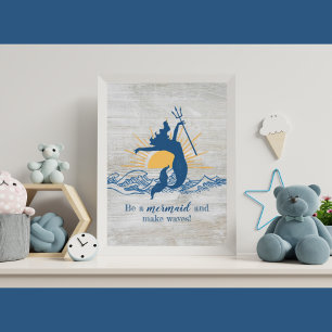 Glatt Sjöjungfru - inspirationell Poster