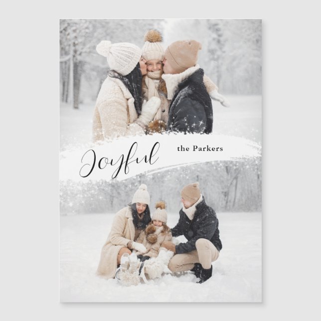 Glatt skript med Snowy Brushstroke 2-foto (Framsida)