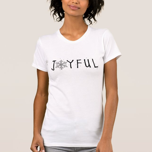 Glatt snöflinga t shirt (Framsida)