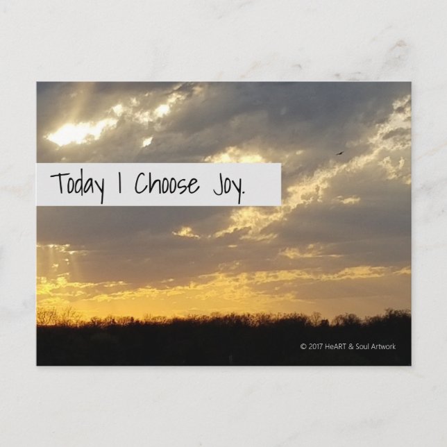 Glatt solnedgång vykort (Framsida)