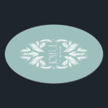 Glatt Spruce Ram Teal Ovalt Klistermärke<br><div class="desc">Glatt Spruce Ram Teal</div>