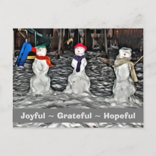 Glatt-tacksam-Snö-Helgdag Vykort