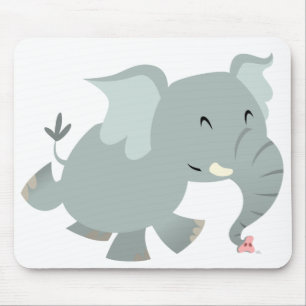 Glatt Tecknad Elephant Mousepad Musmatta