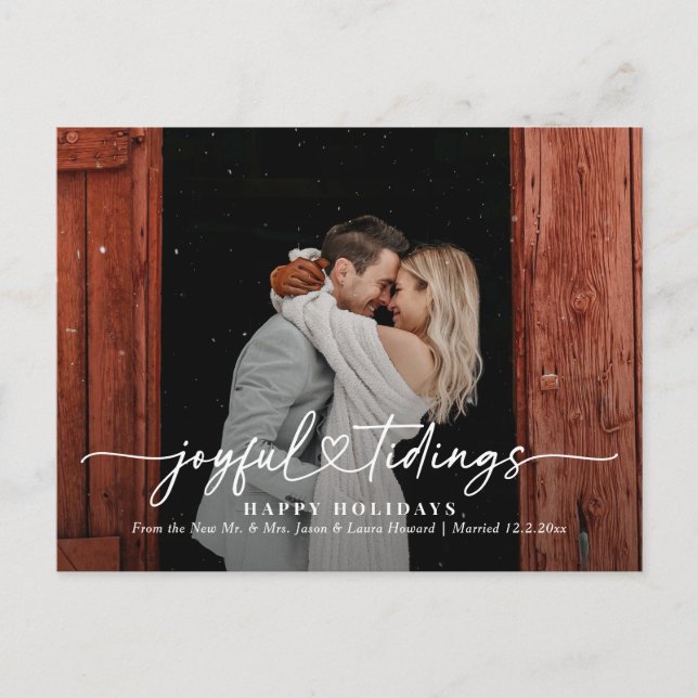 Glatt tidnings-vykort för Newlyweds-Helgdag Helg Vykort (Framsida)