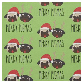 Glatt tyg för ren för Pugmas mopsSanta mops