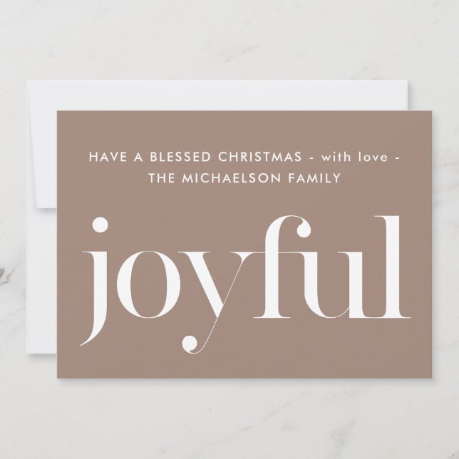 Glatt typografi - Helgdag Blankt jul Julkort (Framsida)