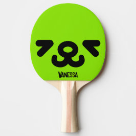 Glatt valp-ansikte Grönt med namn Pingisracket