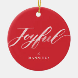 Glatt vattenfärgspensel, platt julgransprydnad keramik