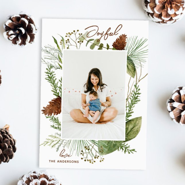 Glatt. Vattenskärg Julskog Julkort (Skapare uppladdad)