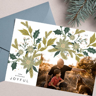 GLATT Vintage CHRISTMAS Botanicals Photo Ram Julkort