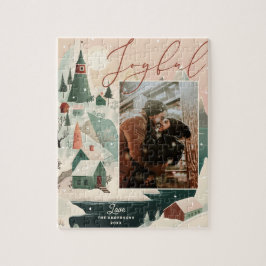 Glatt vinterlandskap i bergsområden vid jul pussel