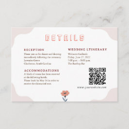 Glatt visitkort för sommardetaljkorg för Blommigt Tilläggskort