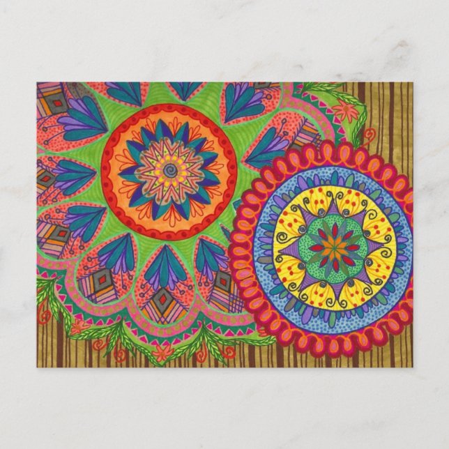 Glatt vykort för Hälsning (Framsida)