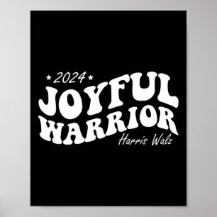 Glatt Warrior Kamala Harris Tim Walz 2024 Groovy Poster