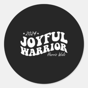Glatt Warrior Kamala Harris Tim Walz 2024 Groovy Runt Klistermärke