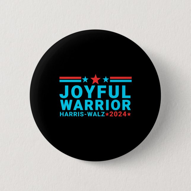Glatt Warrior Kamala Harris Tim Walz Waltz 2024 Knapp (Framsida)