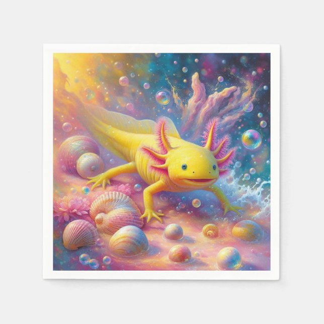 Glatta Axolotl Pappersservett (Framsidan)
