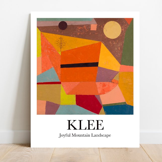 Glatta bergslandskapet av Paul Klee Poster (Bring Klee's vibrancy home!  Joyful Mountain Landscape poster)