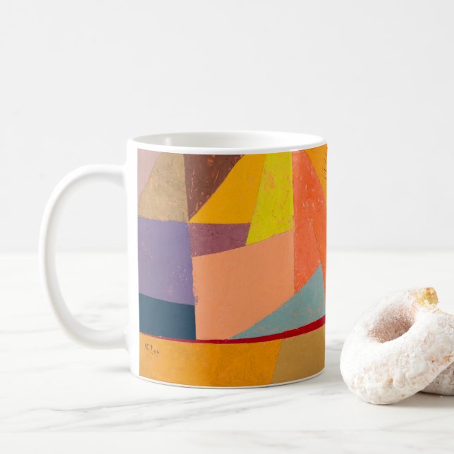 Glatta bergslandskapet, Paul Klee Abstrakt Art Kaffemugg (Med munk)
