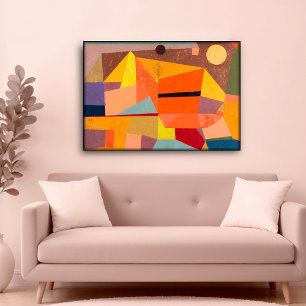 Glatta bergslandskapet, Paul Klee Abstrakt Art Poster