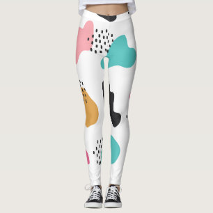Glatta Blob Mönster Leggings