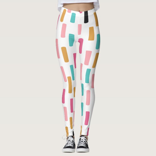 Glatta blocket Party Leggings (Framsida)