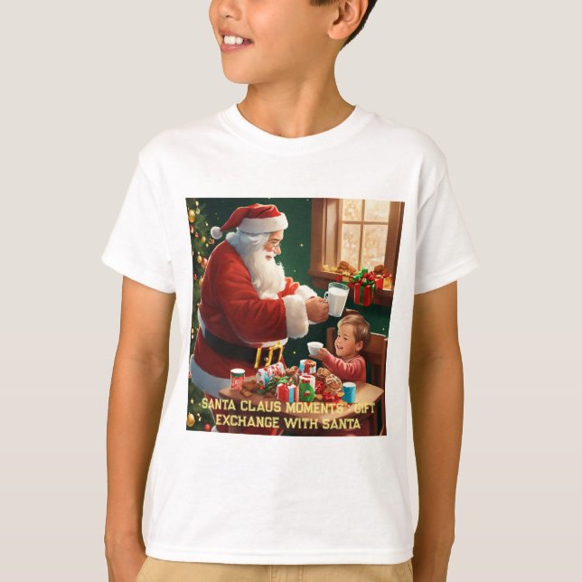 "Glatta börsen: Jultomten och barn T Shirt (Framsida)