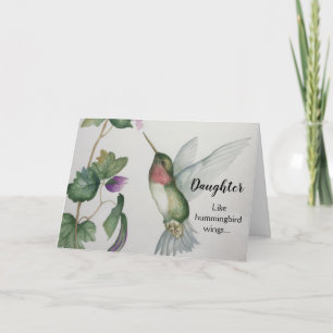 Glatta dotterdjurets födelsedag Hummingbird-Elegan Kort