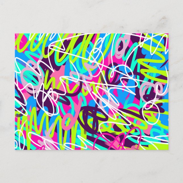 Glatta Färg Modern Abstrakt Vykort (Framsida)