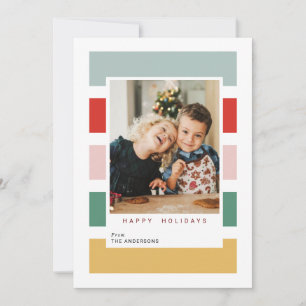 Glatta färgade God jul-fotokort Julkort