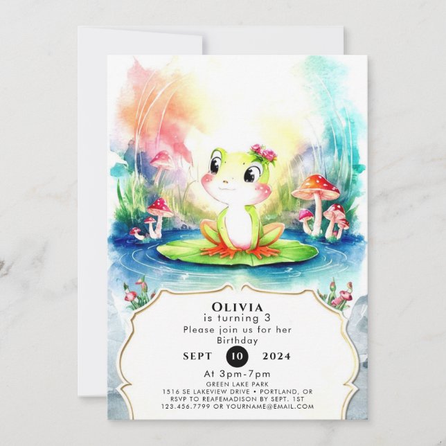 Glatta födelsedag inbjudningar (Framsida)