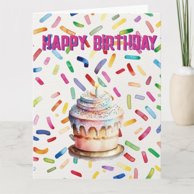 Glatta Grattis på födelsedagen Kort (Framsida)