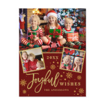 Glatta Guld Ram, modernt skript 3 PHOTO Hälsning