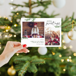 Glatta Hälsning | Grey Grenar 2 Photo Julkort