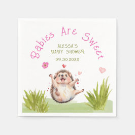 Glatta Hedgehog Garden Party Sweet Baby Shower Pappersservett