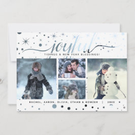 GLATTA Helgdagar av färg-matchande typografi Julkort