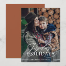 Glatta Helgdagar | Elegant Script Photo Terracotta