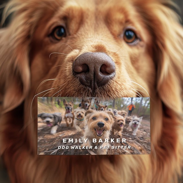 Glatta Hund Parad Professionell Dog Walker Visitkort (Skapare uppladdad)
