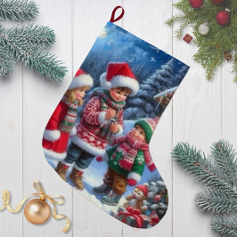 Glatta julbarn stor julstrumpa