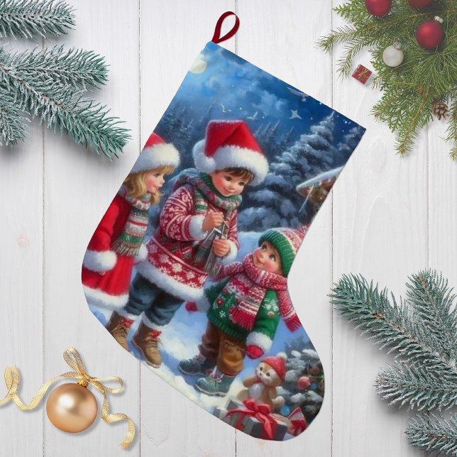 Glatta julbarn stor julstrumpa (Skapare uppladdad)