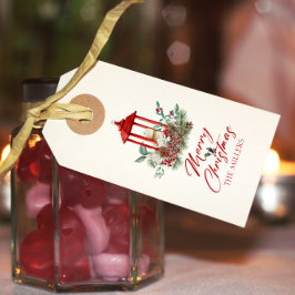 Glatta julblommor och blomsterbukett presentetikett